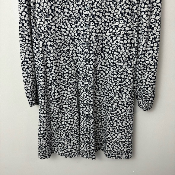 NWT Boden Button Front Jersey Mini Dress Floral French Navy Tulip Spring Size 4P - Picture 8 of 13